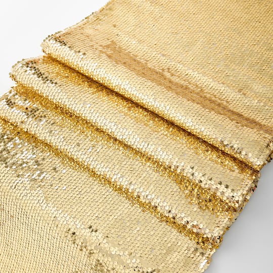 6 Pack: 9ft. Champagne Gold Sequin Table Runner by Celebrate It™